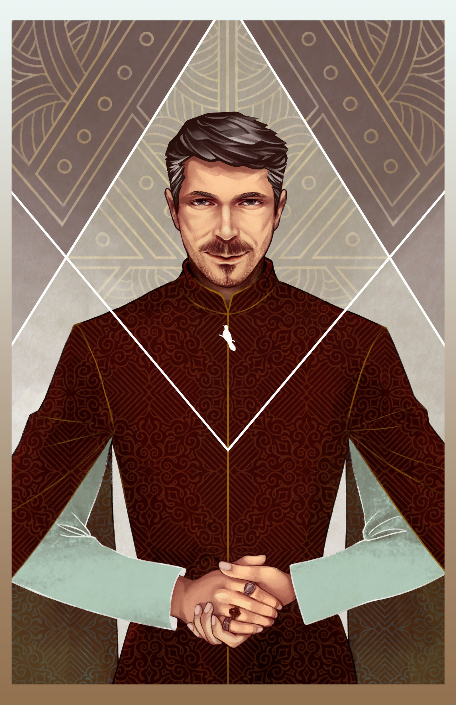 Game of Thrones Heroes By Annette Fanzhu - Game of Thrones, Sansa Stark, Petyr Baelish, Jaime Lannister, Art, Daenerys Targaryen, Jon Snow, Longpost