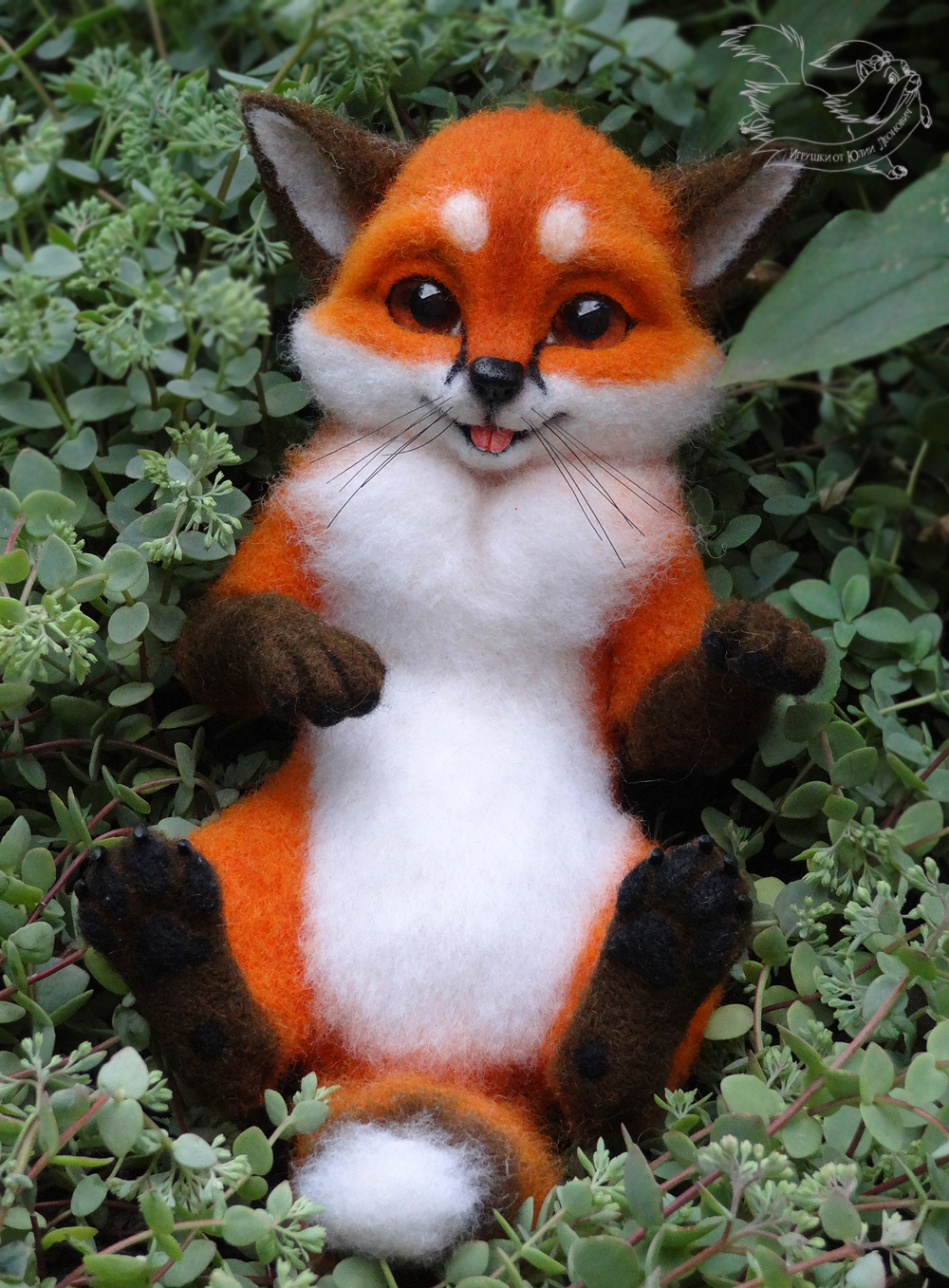 Felt toy. Fox Kevin. - My, Fox, Domestic fox, Author's toy, Dry felting, Furry feral, Furry, Longpost