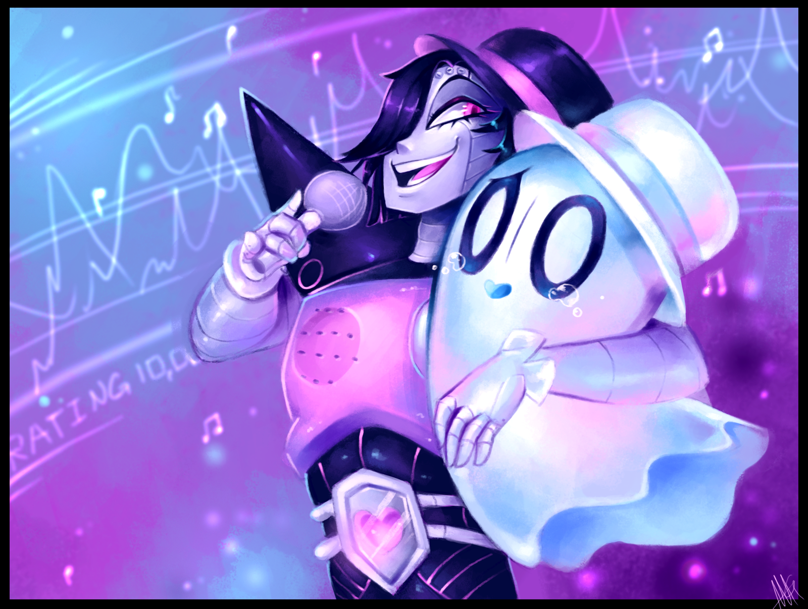 Cousins ??Bluki - Undertale, Mettaton, Napstablook, Art