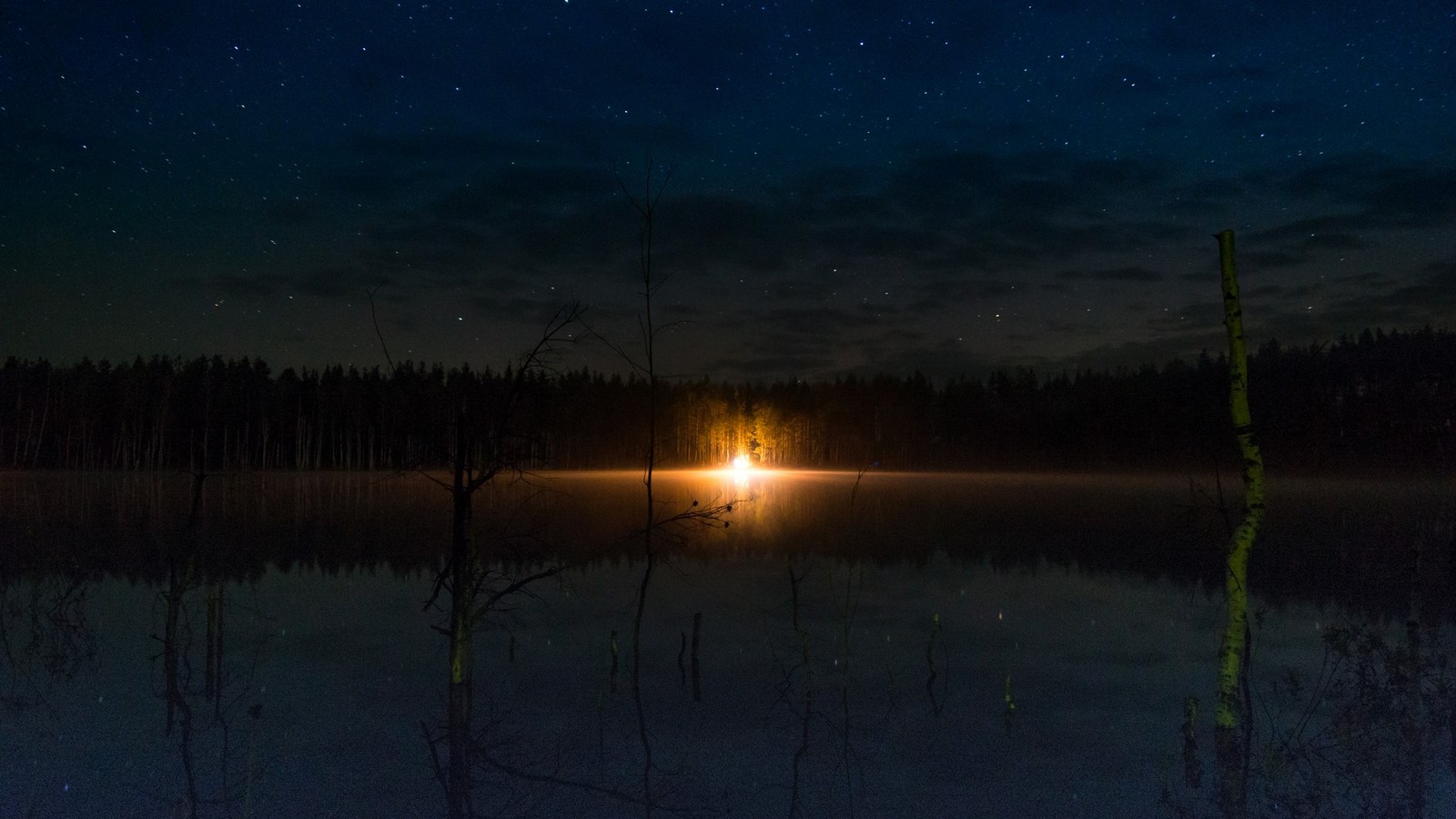 Lakes Lebedinsky and Izyary - My, Chuvashia, Zavolzhye, Summer, Night, Forest, Landscape, Starry sky, Longpost