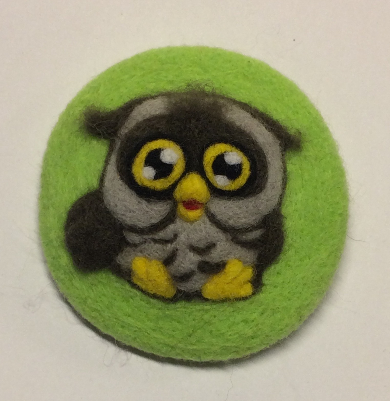 Brooches Owlets. Dry felting. - My, Brooch, Owl, Dry felting, Handmade, , Kit, Presents, Owlets, Longpost