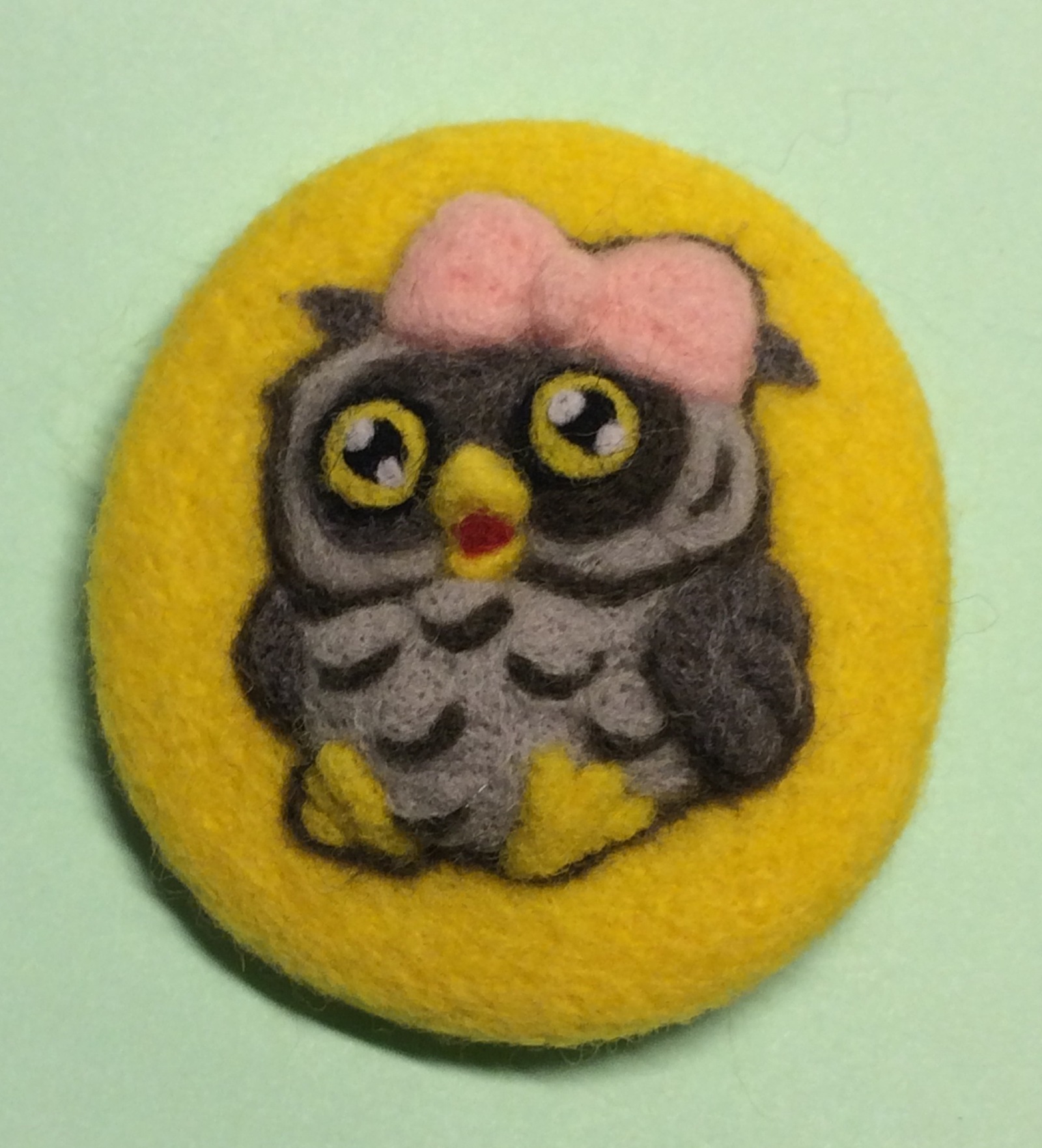 Brooches Owlets. Dry felting. - My, Brooch, Owl, Dry felting, Handmade, , Kit, Presents, Owlets, Longpost