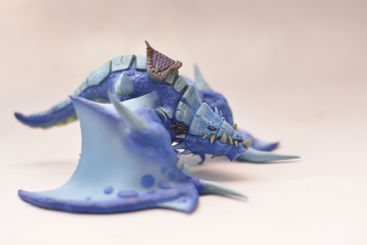 Blue Proto-Drake. - My, World of warcraft, The Dragon, Polymer clay, Handmade, Mounts, Wow, Longpost