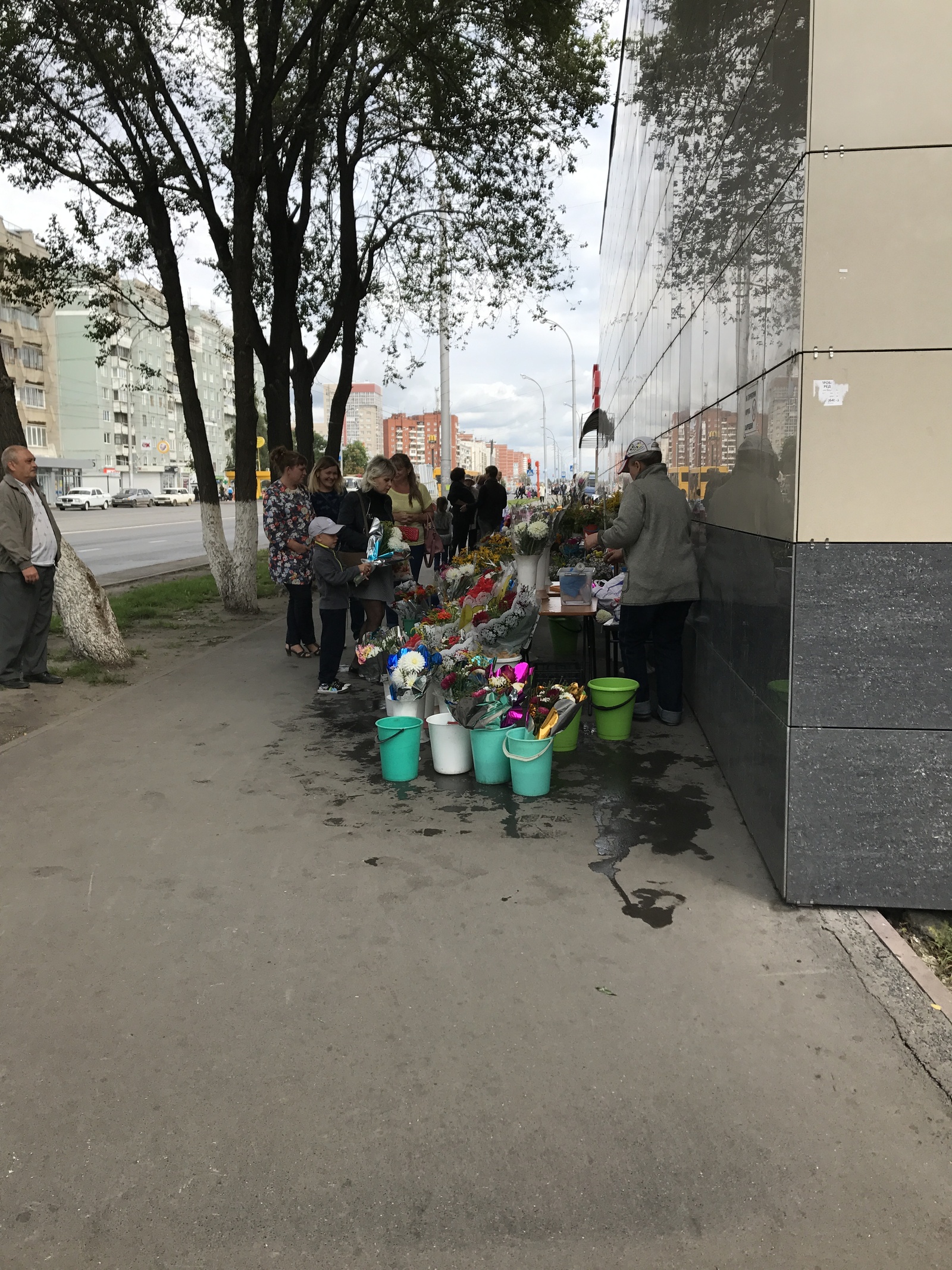 Flower sellers before the first of September :) - September 1, Flowers, School, Pupils, Teacher, Scrooge McDuck, Hype