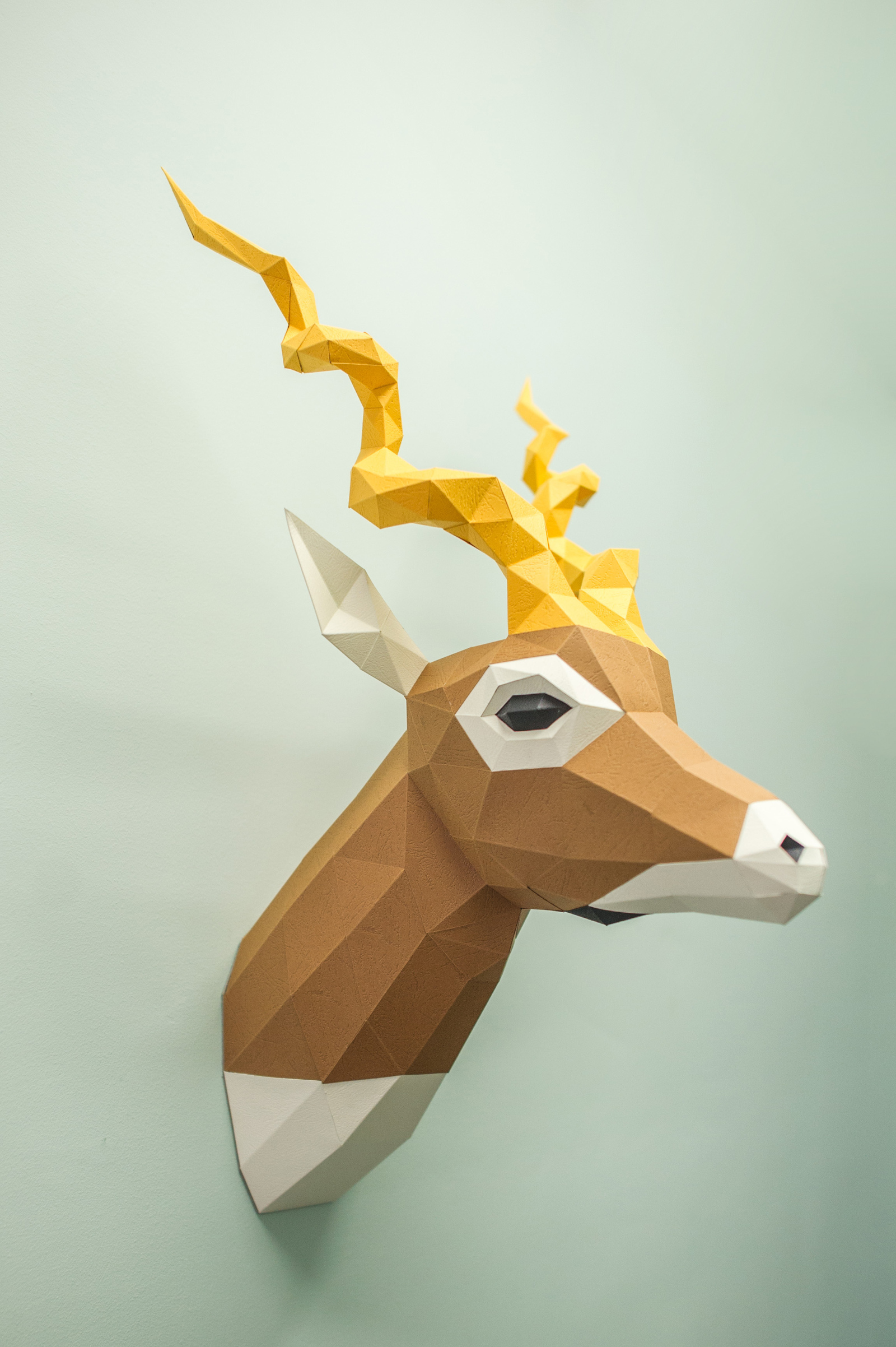 Paper figures, something new - My, Pepakura, Papercraft, Low poly, Handmade, Animals, Trophy, , Longpost