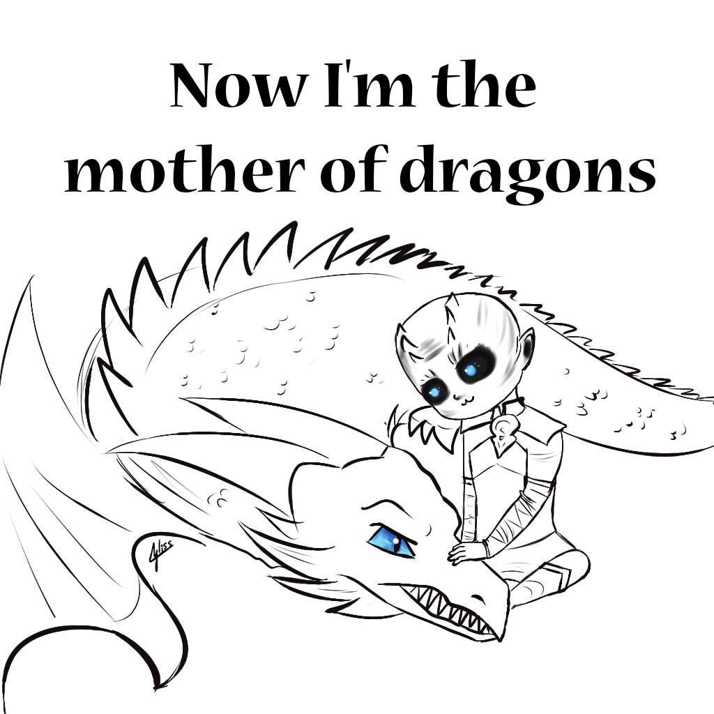 Now I am the mother of dragons - My, Game of Thrones Season 7, Game of Thrones, Art, Drawing, Spoiler