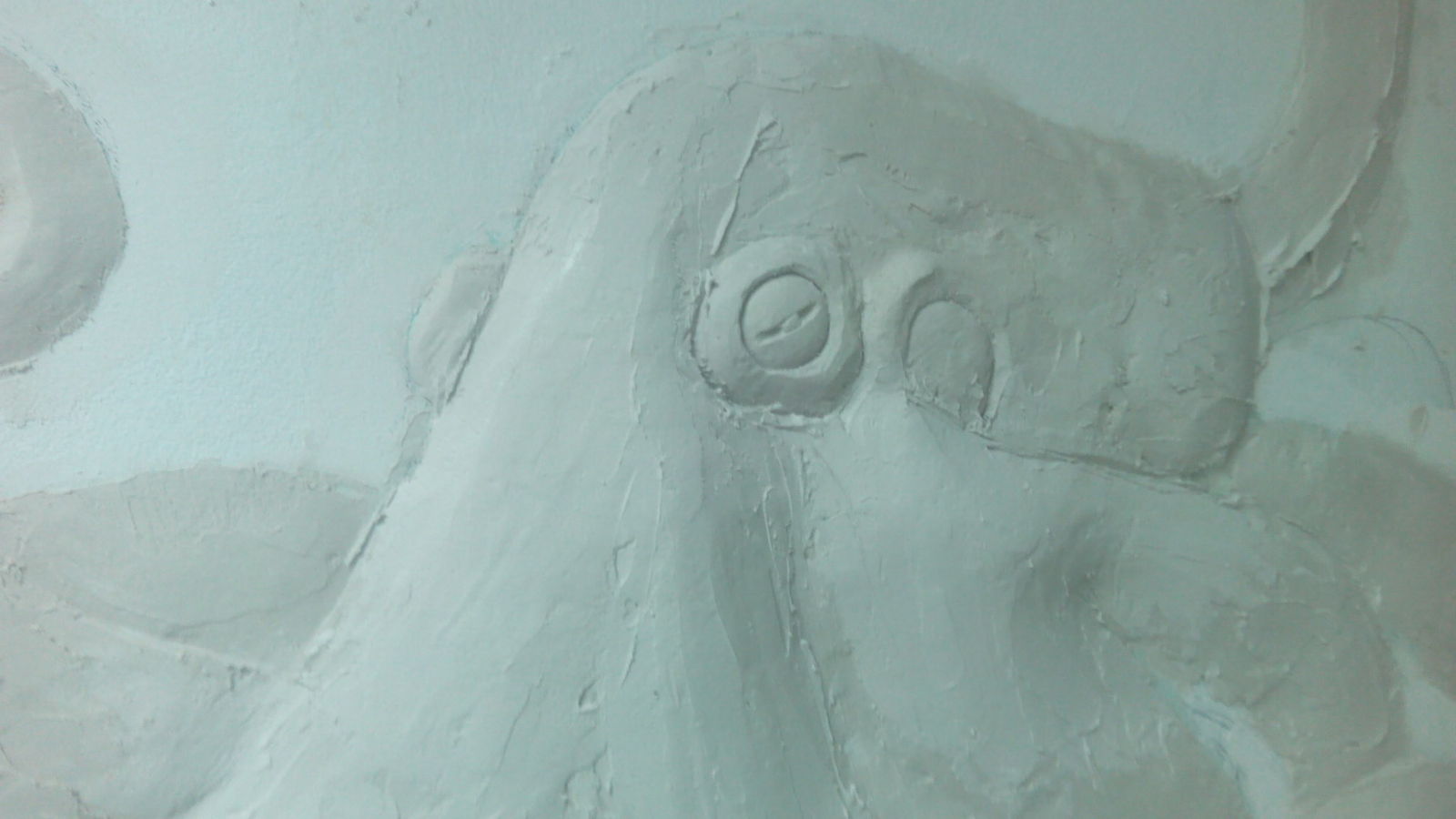 Bas-relief (part 1). - My, Bas-relief, Gypsum, A fish, Octopus, With your own hands, Needlework with process, Friday, For beginners, Longpost