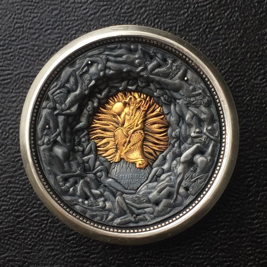 Gorgeous handmade coins - NSFW, Coin, Handmade, Engraving, Longpost