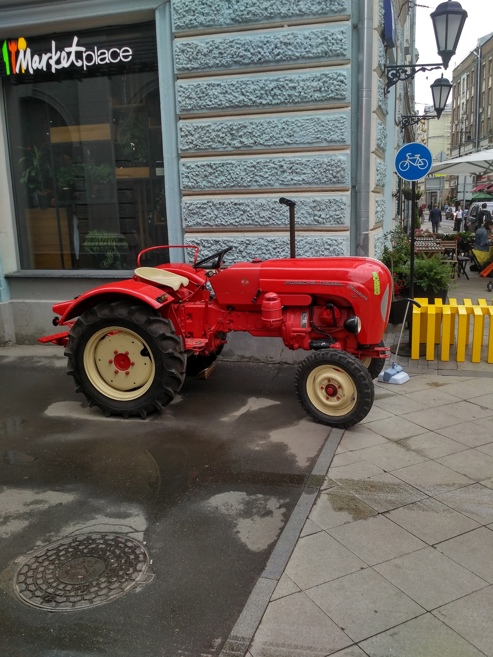 Tractor to all tractors - My, Tractor, The street, Decor, Longpost