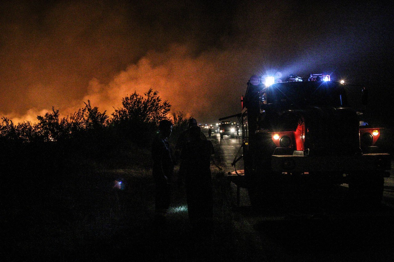 The largest natural fires in Volgograd - My, Ministry of Emergency Situations, Volgograd, Video, Longpost