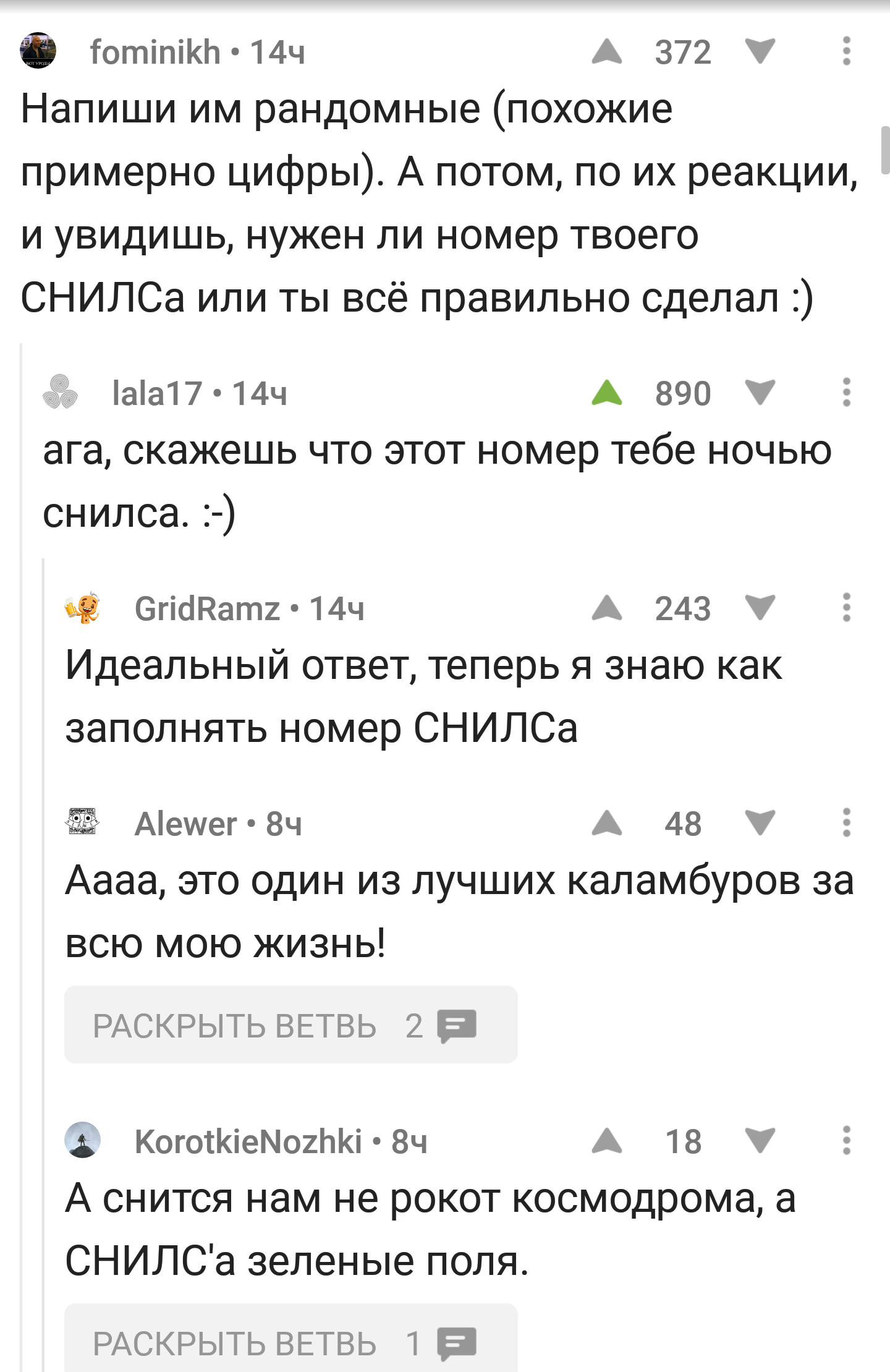 Как правильно СНИЛС отдавать - Комментарии, Снилс, Каламбур, Сон