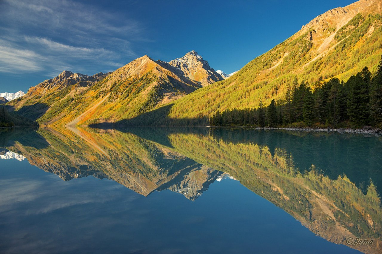 View of the Big Kucherlinskoye Lake in the Altai Mountains. - The photo, The mountains, Nature, Mountain Altai, beauty, Longpost, Altai Republic