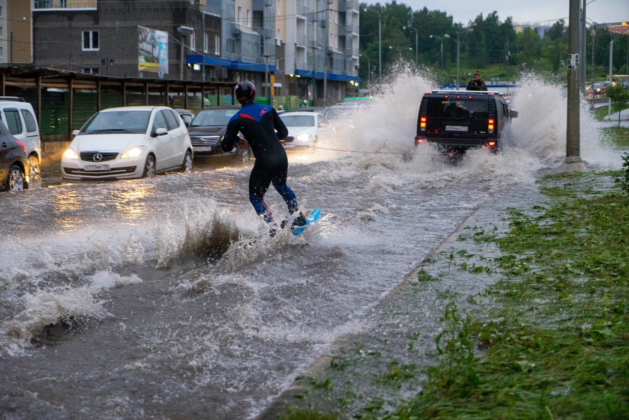 There is no bad weather. - Weather, Rain, Water, Board, Longpost