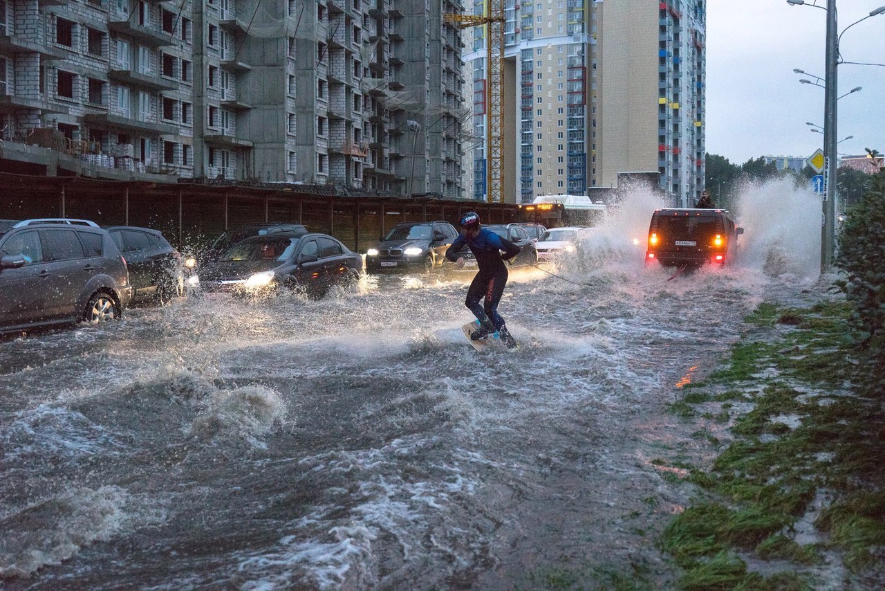 There is no bad weather. - Weather, Rain, Water, Board, Longpost