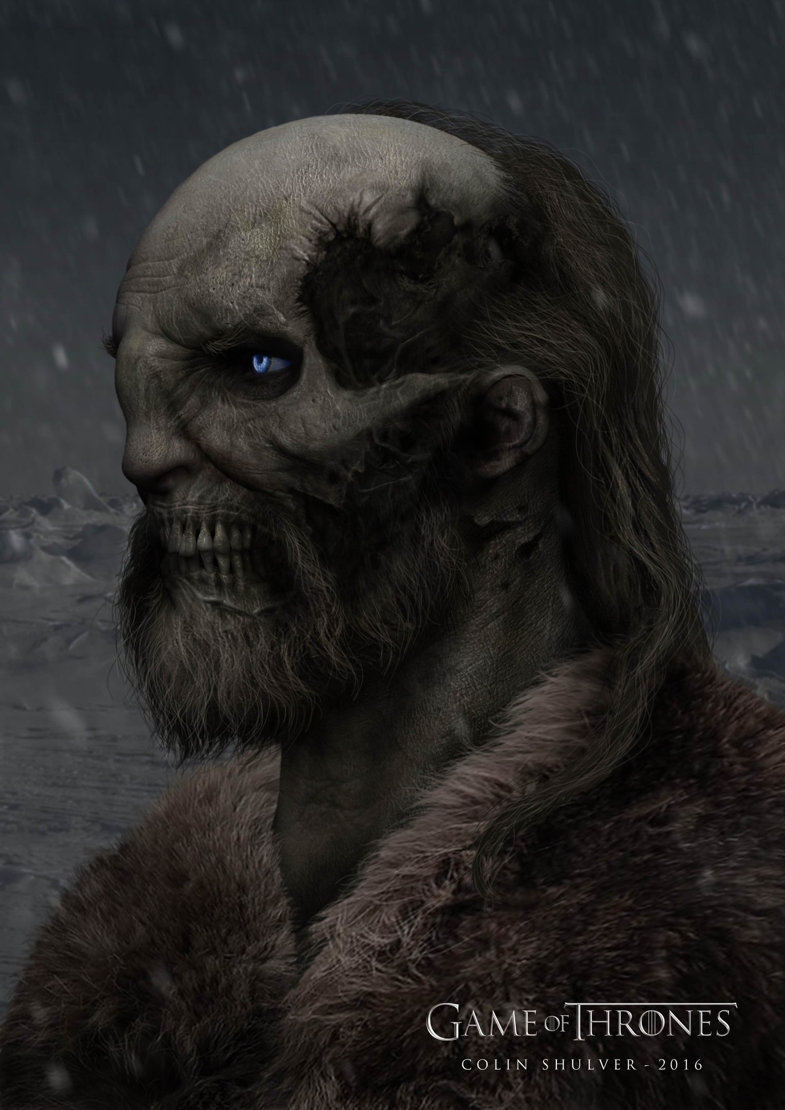 Game of Thrones Season 7 Episode 6 Concept Art by Colin Shulver - Game of Thrones, Spoiler, Art, White walkers, Longpost