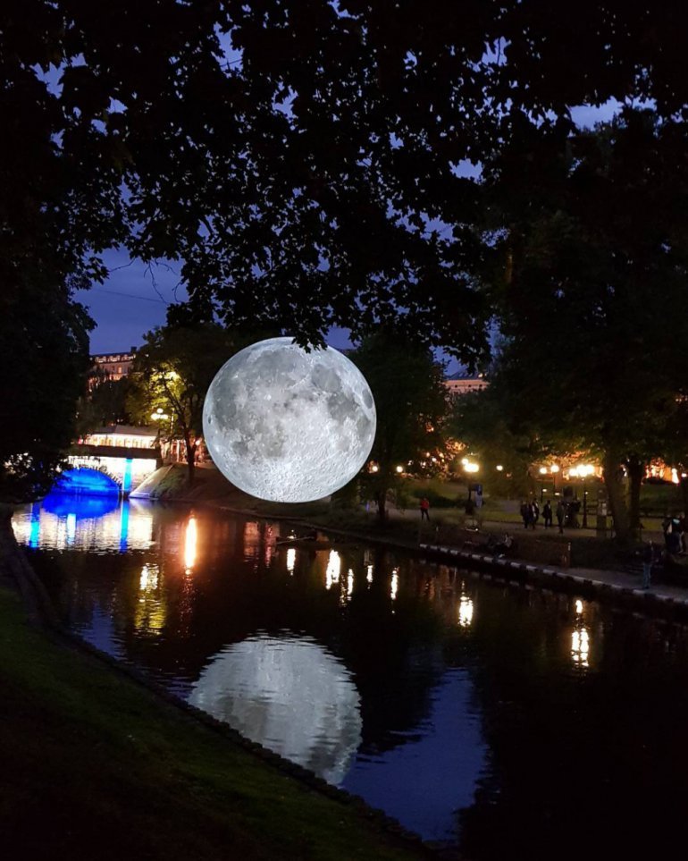 Interesting installation in Riga - moon, Installation, Art Installation, Riga, Latvia, Longpost