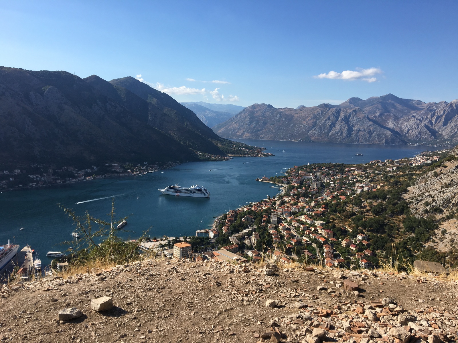 View from the top of the fortress in Kotor - My, Montenegro, beauty, , Montenegro