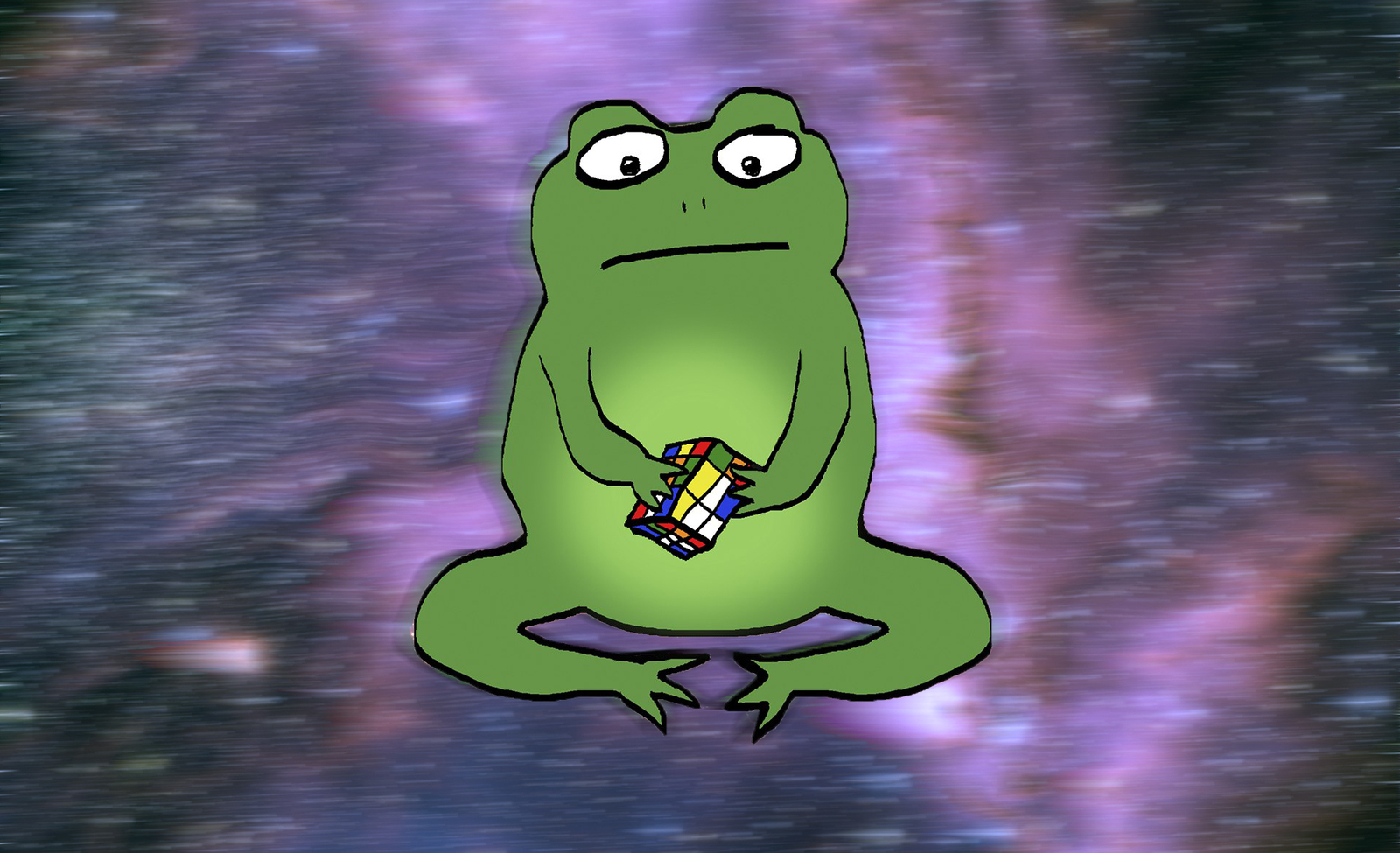 Frog traveler - My, Frogs, Rubik's Cube, Space, Serenity