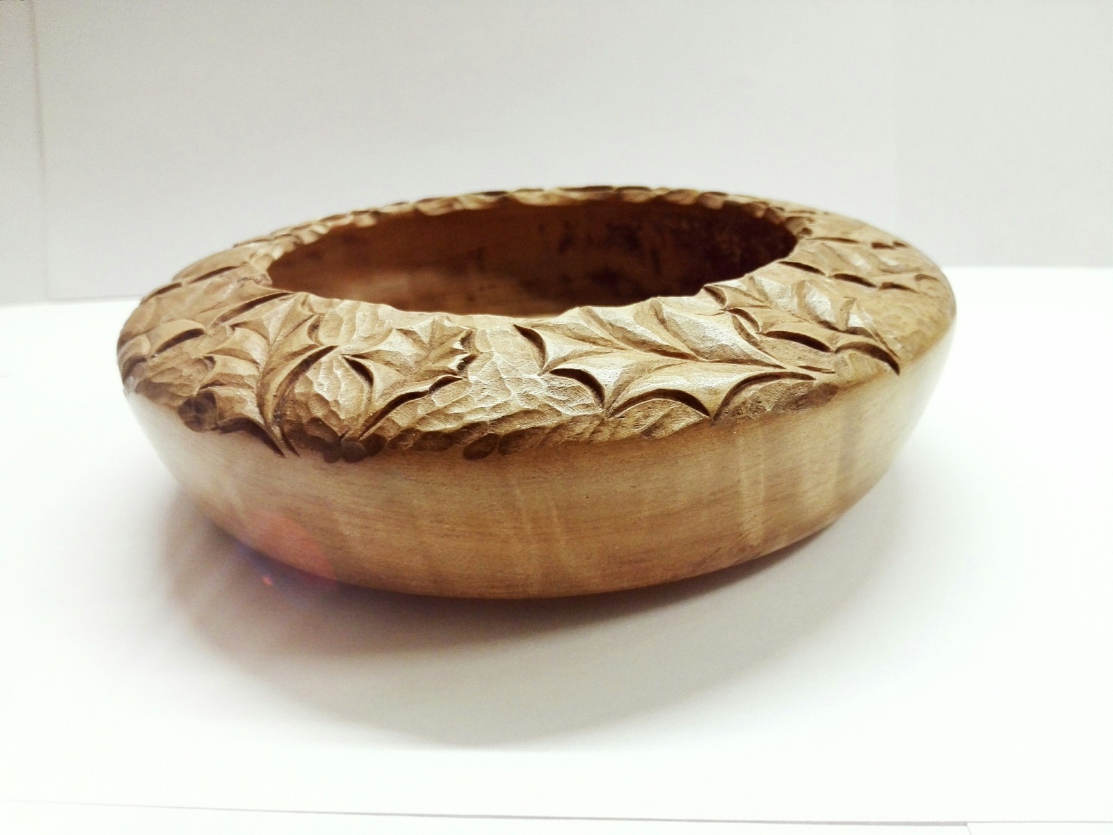 Bowl Autumn leaves - My, Bowl, Wood carving, Handmade, Handmade, Pear, Tree, Longpost