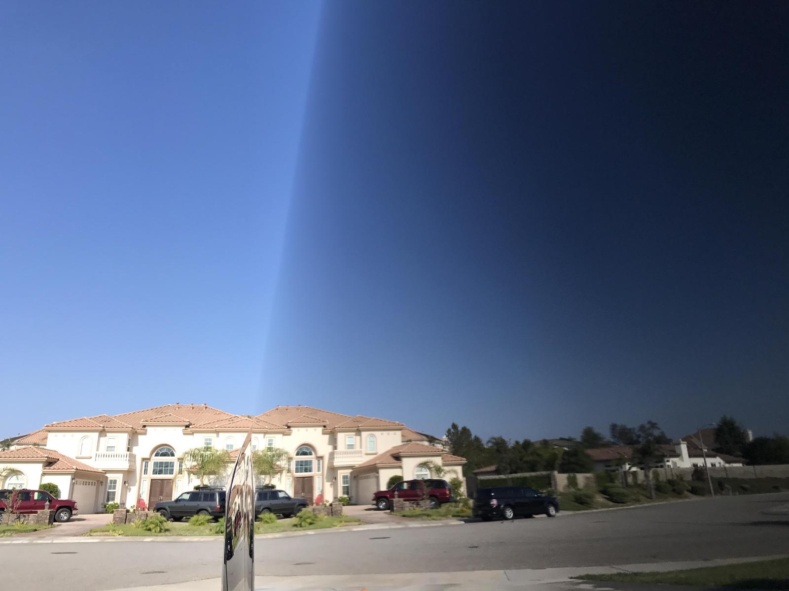 Reflection on auto. - Car, Reflection, Sky, The street, The photo