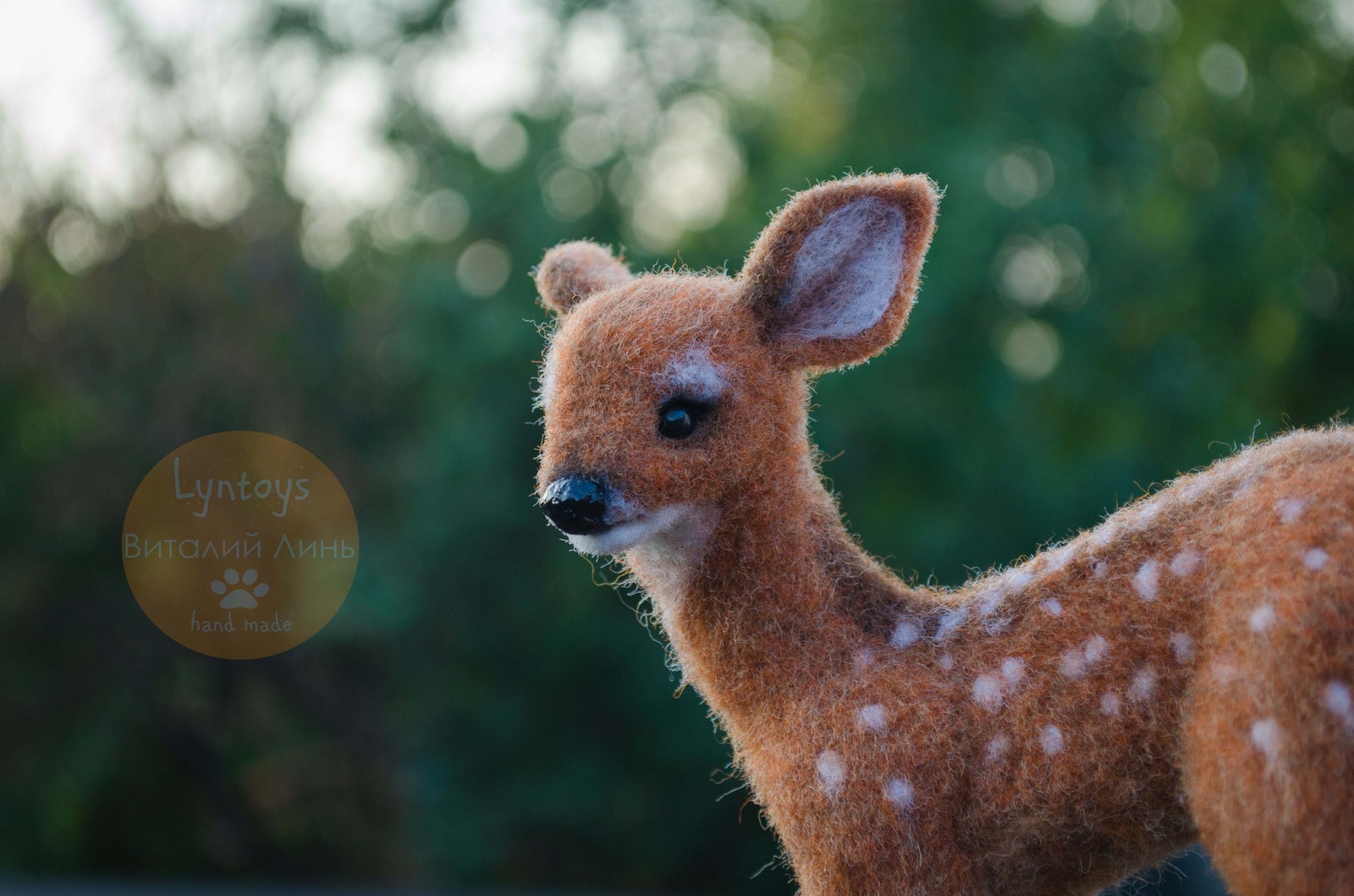 Felt deer - My, , Dry felting, Wool toy, Needlework, Needlework without process, Author's toy, Longpost