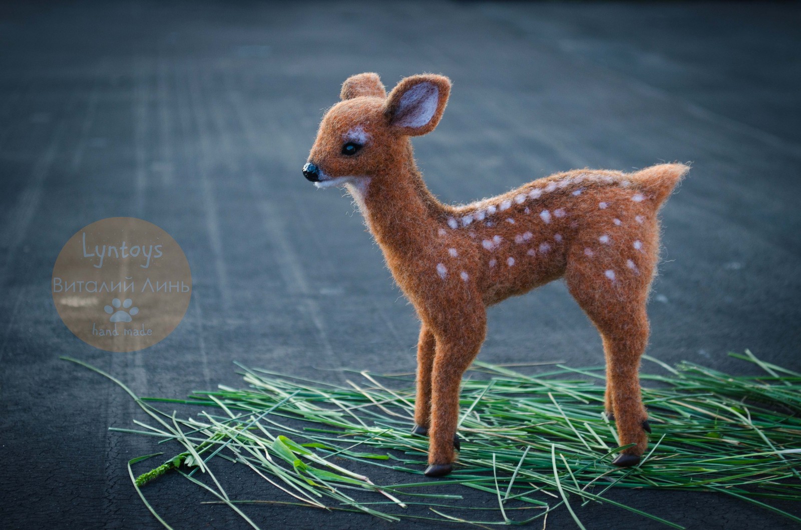 Felt deer - My, , Dry felting, Wool toy, Needlework, Needlework without process, Author's toy, Longpost