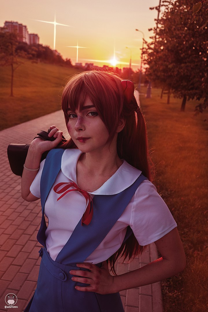 Очередной косплей рыжего электровеника... - Аниме, Косплей, Evangelion, Asuka Langley, Длиннопост