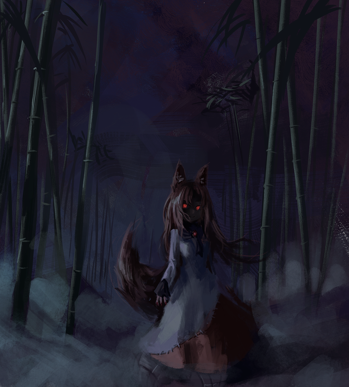 Imaizumi kagerou - Anime art, Anime, Touhou, Imaizumi kagerou, Reddizen