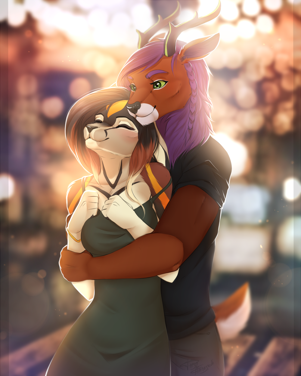 Romance - Art, Furry, Romance, Dafka, Deer, Deer