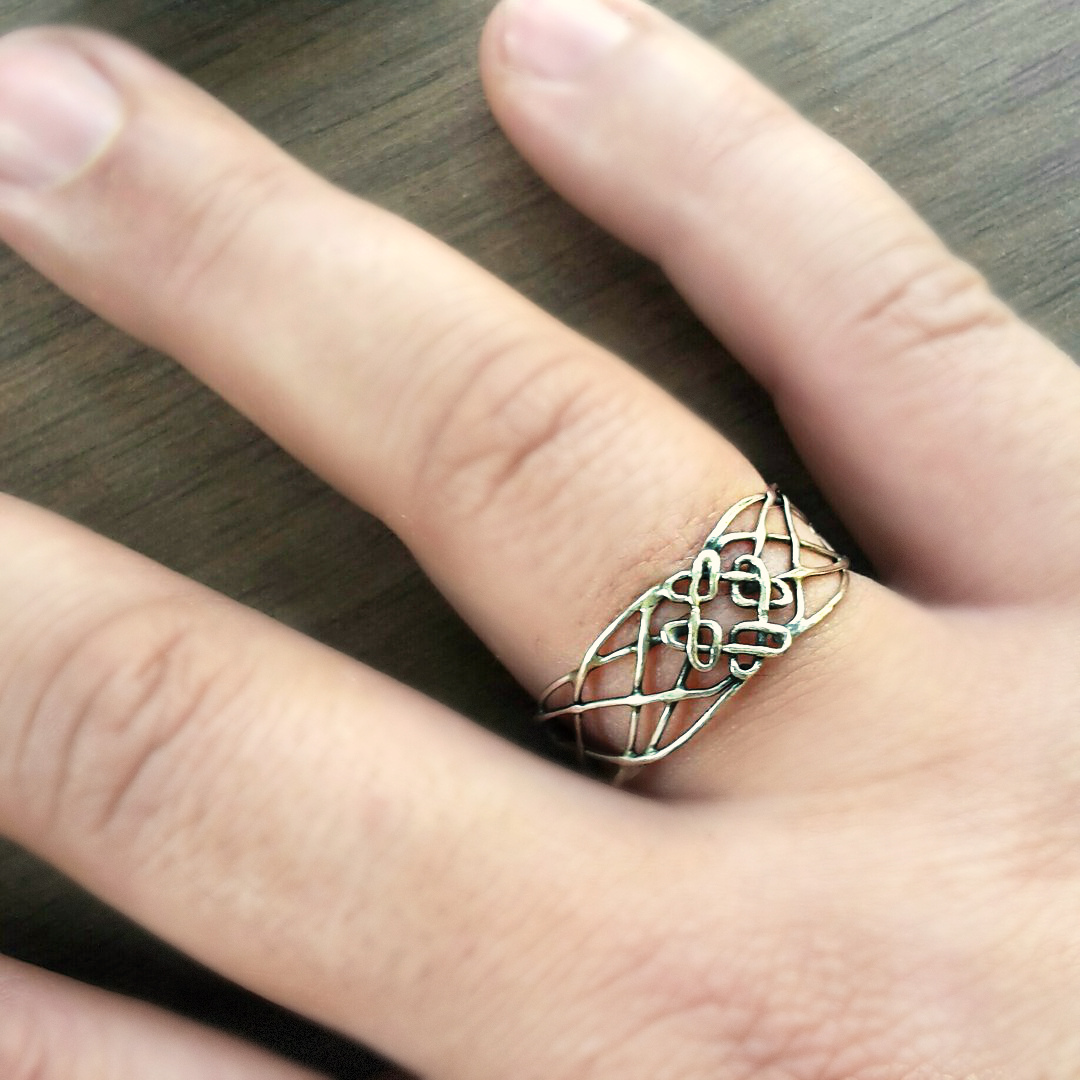 Ring Celt. - My, Ring, Silver Jewelry, Wire jewelry, Handmade, , Needlework without process, Longpost