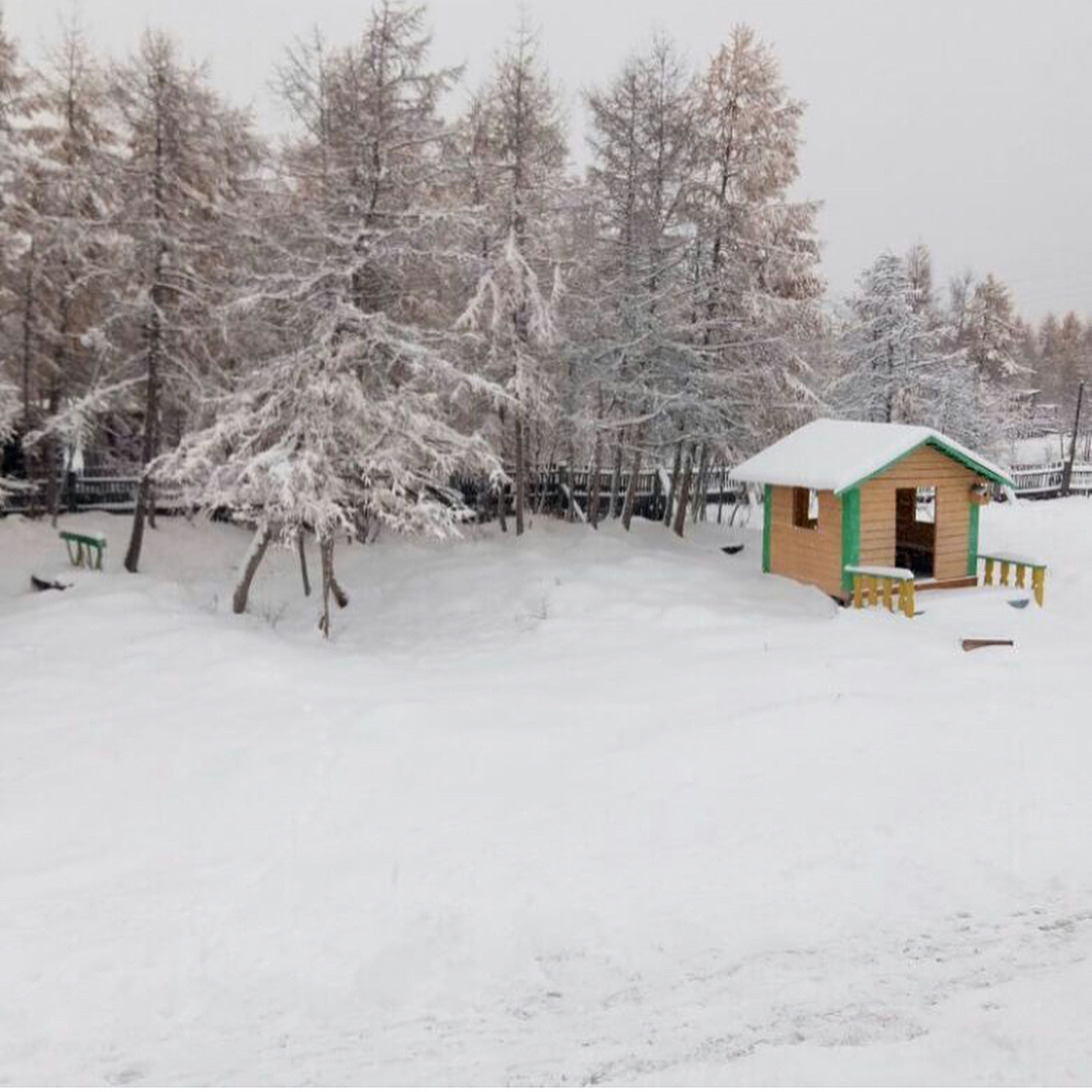 In the north of Yakutia, winter wins its rights 17.09.2017 - Yakutia, Winter, The winter is coming, , The photo, Longpost, Dog