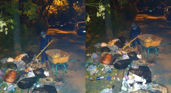 A schoolboy manually removed a mountain of rubbish from a neighboring yard in Almaty - Chistoman, Garbage, Almaty, Handsome men, Longpost