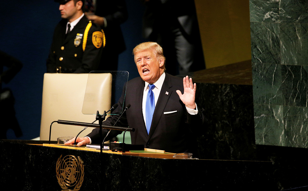 Trump threatens North Korea with 'complete annihilation' from UN podium - Politics, USA, Donald Trump, Threat, North Korea, UN, Nuclear threat, RBK, Video, Longpost