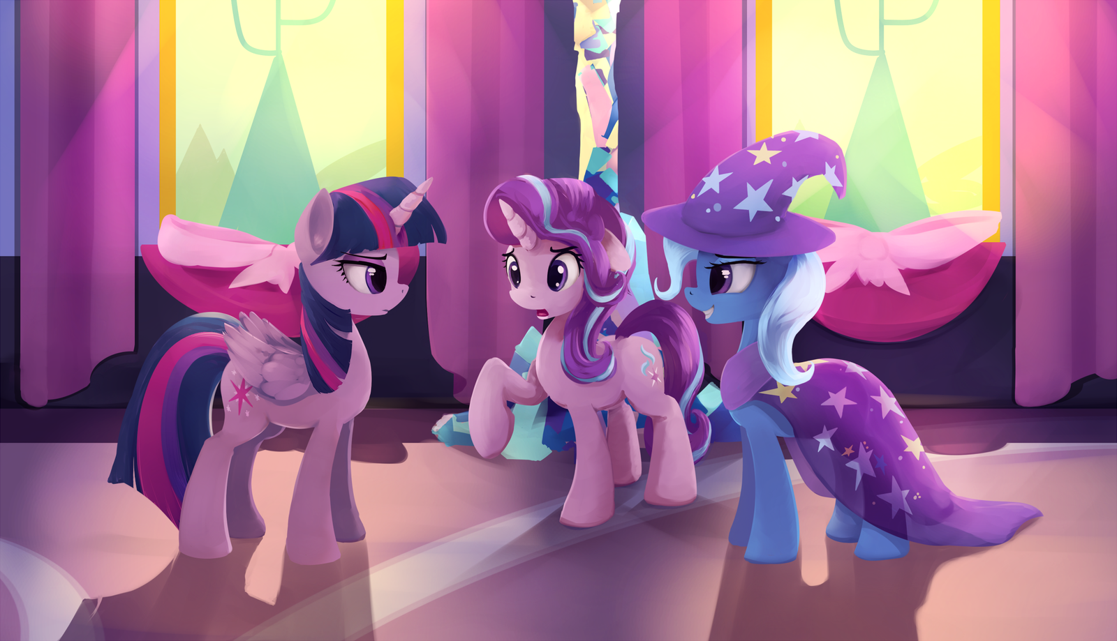 Hello Trixie by ScootieBloom - My little pony, Twilight sparkle, Starlight Glimmer, Trixie, MLP Season 6, Scootiebloom
