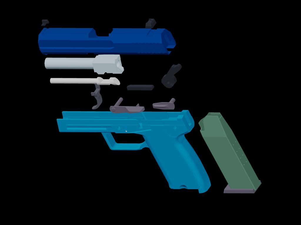 As once, I was captured by 3D part 1 - My, 3D, Autocad, Weapon, Modeling, Hobby, Longpost