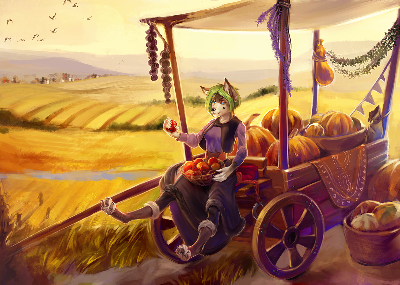 Harvesting - Furry, Anthro, Art, 