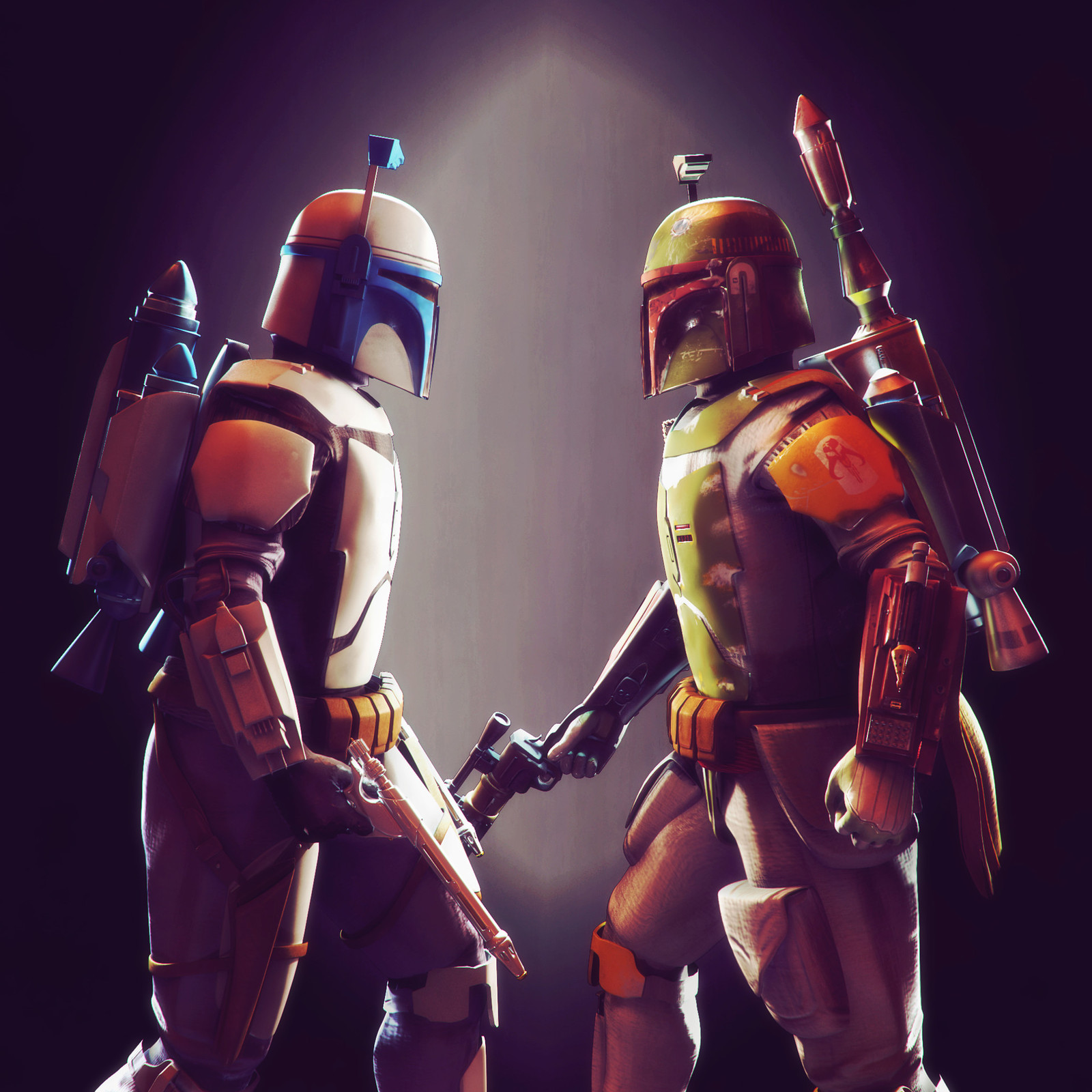 Art of Star Wars characters. And which character do you like more? - Star Wars, Boba95fet, Art, Longpost, Tag