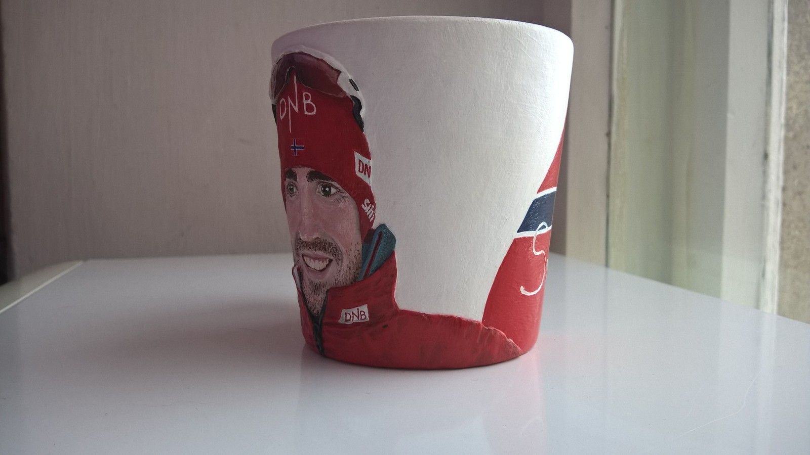 Polymer clay mug - My, , Handmade, Polymer clay, Biathlon, Longpost