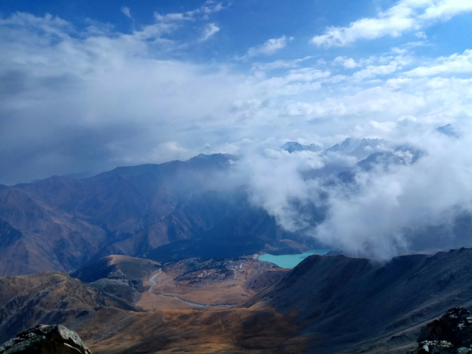 Photo from the big Almaty Peak - My, Almaty, The mountains, Kazakhstan, Landscape, Cold, Longpost, Video