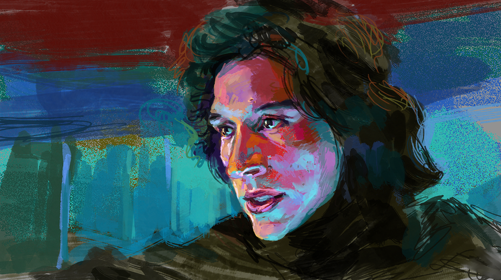 A selection of high-speed drawing from jesterry - Star Wars, Kylo Ren, Rey, Art, Longpost