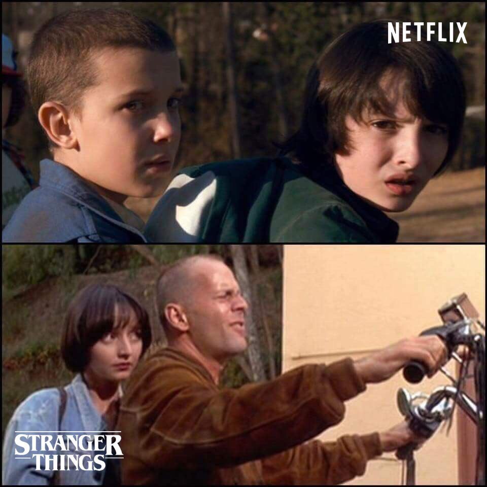 Remember stranger things? feel old yet?! - Very strange things, Netflix, Serials, Finn Wolfhard, Bruce willis, Humor, TV series Stranger Things