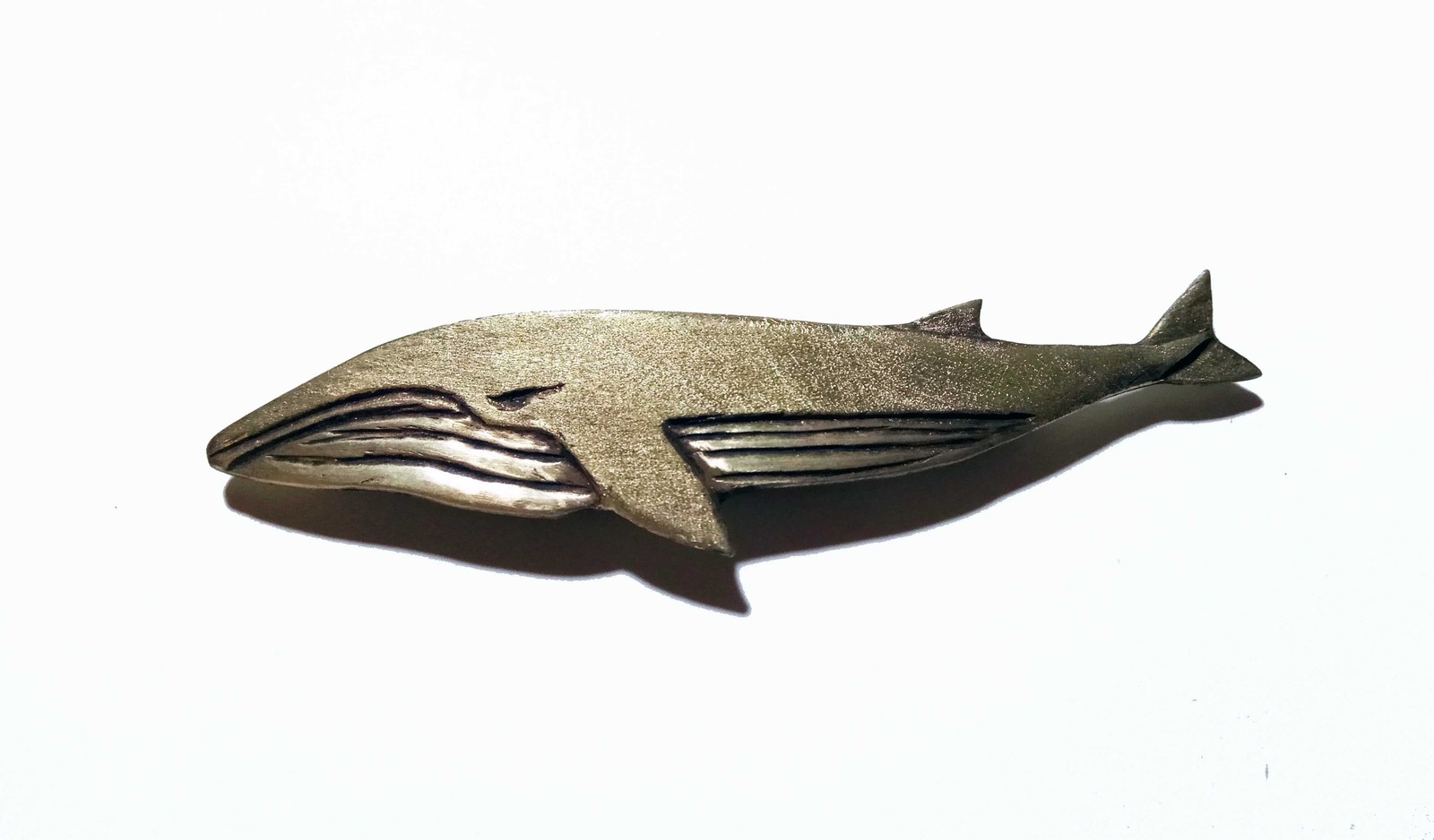 Brass Engraving - Whale - My, Engraving, Brooch, Longpost