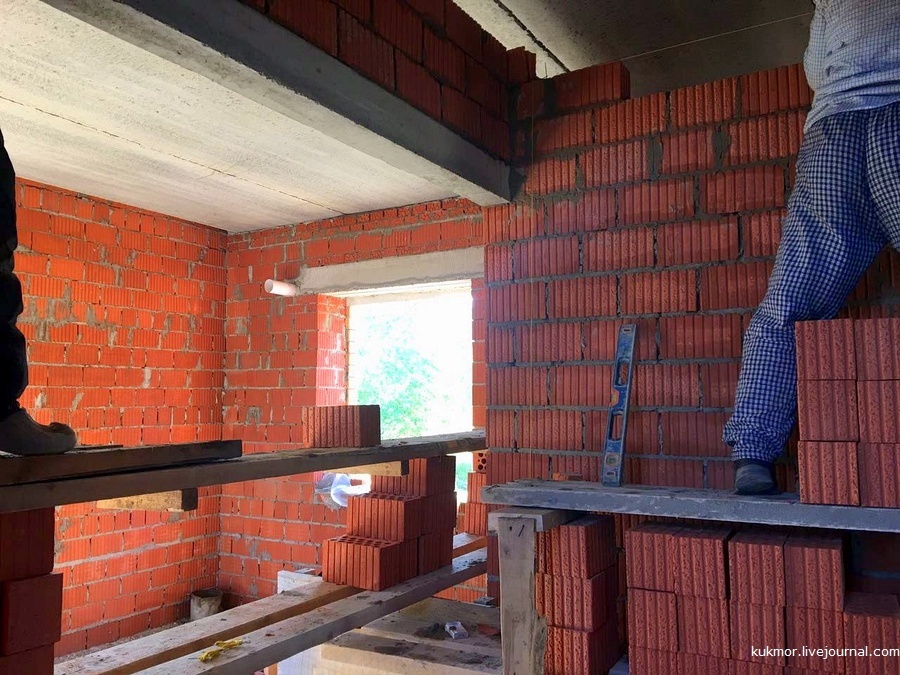 We build your house in 90 days. 43-59 days (18.09-24.09). Brick work completed - My, Home construction, My house, New building, Bricks, My, The photo, Kazan, Video, Longpost