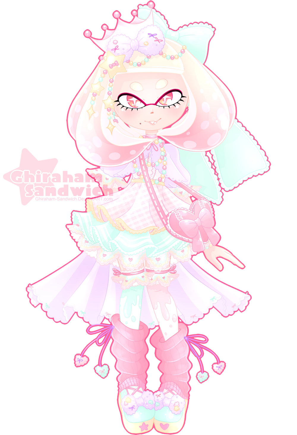 Princess Pearl - Splatoon, Woomy, Inklings, Pearl, Ghiraham-Sandwich, Art