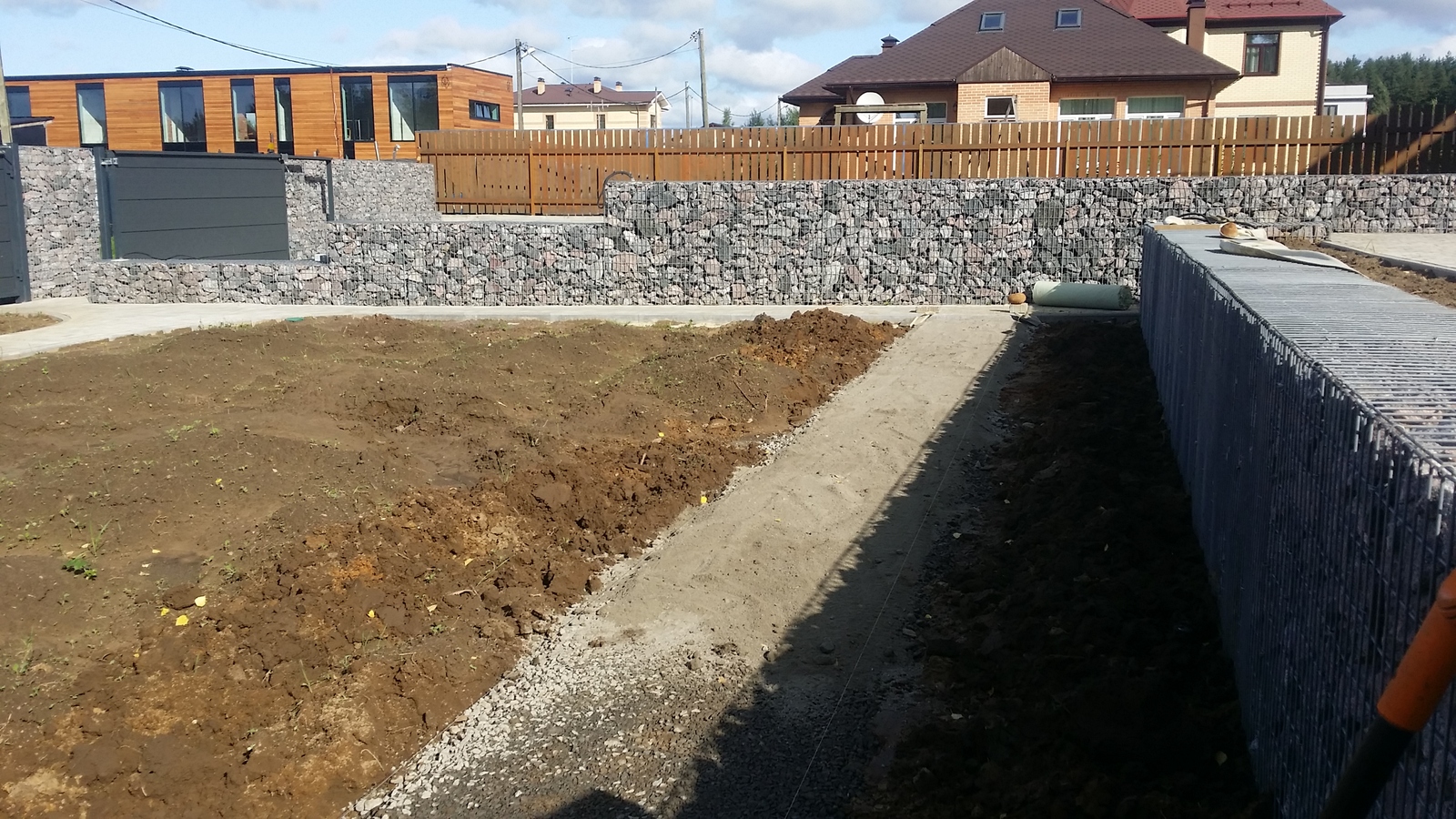 sandstone paths - My, A rock, Paving stones, Dacha, Saint Petersburg, Lawn, Landscape design, Longpost