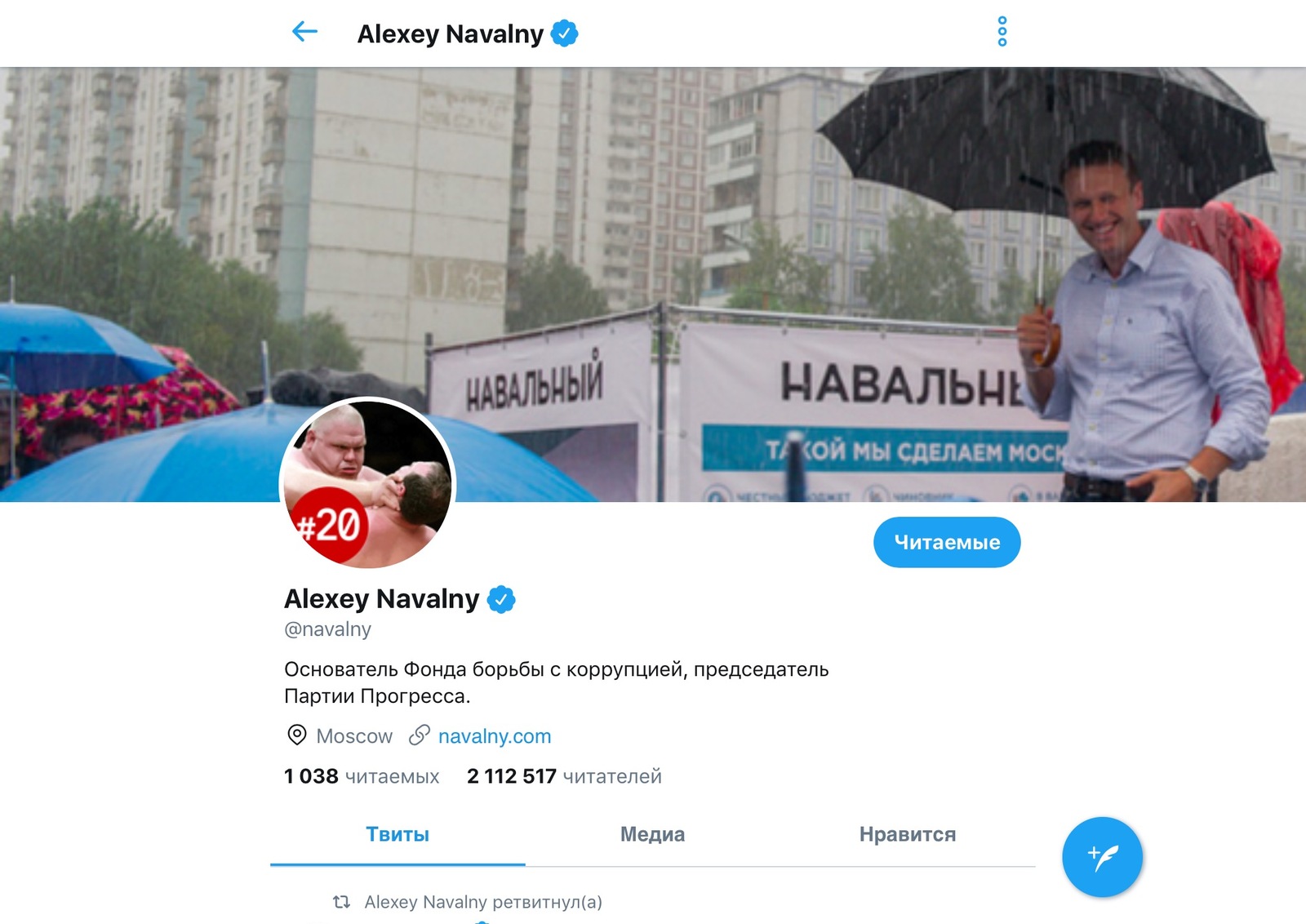 How I became a Navalny Twitter follower - My, Alexey Navalny, Twitter, Longpost