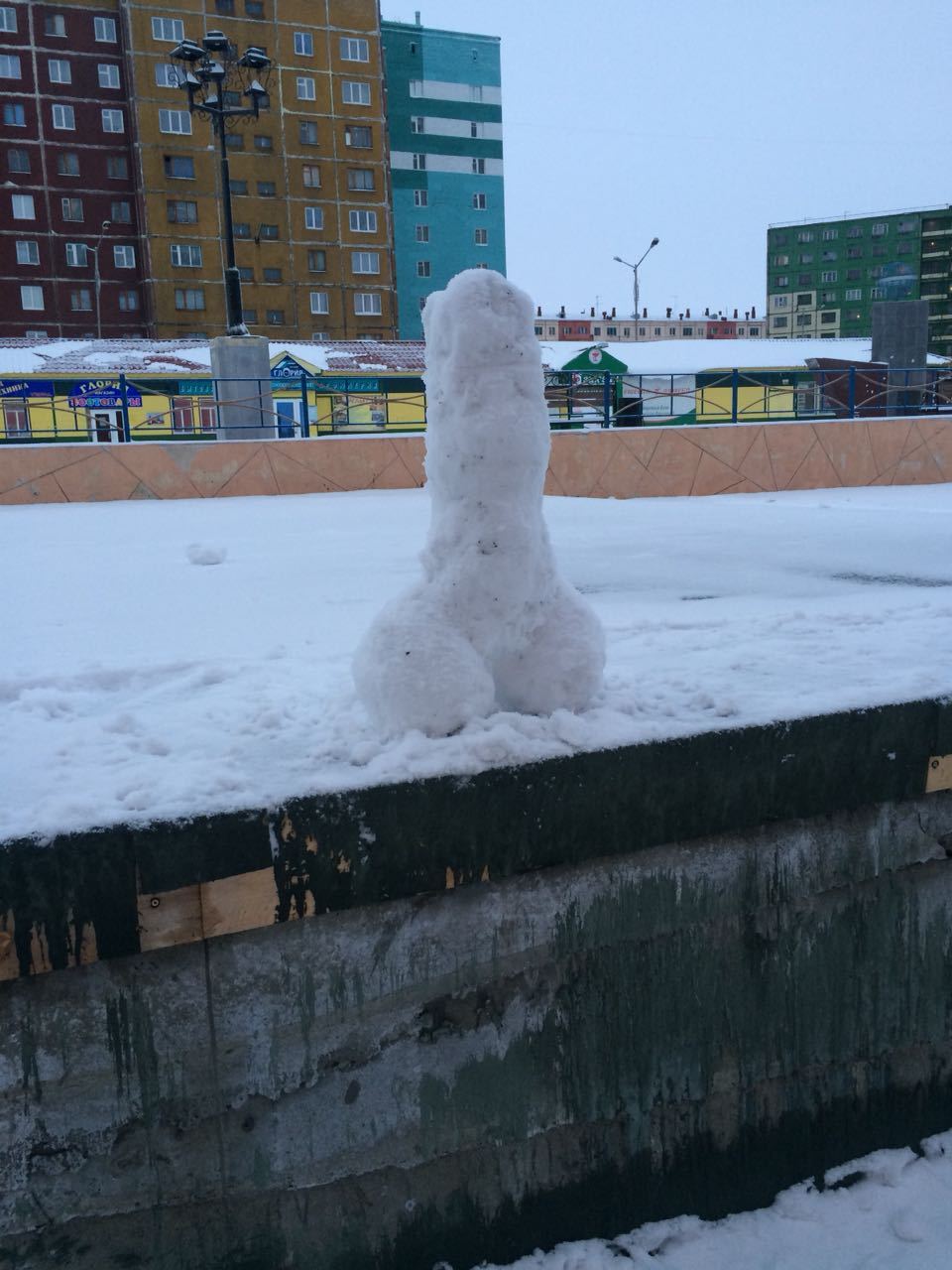 Oh ... snowman - snowman, Norilsk