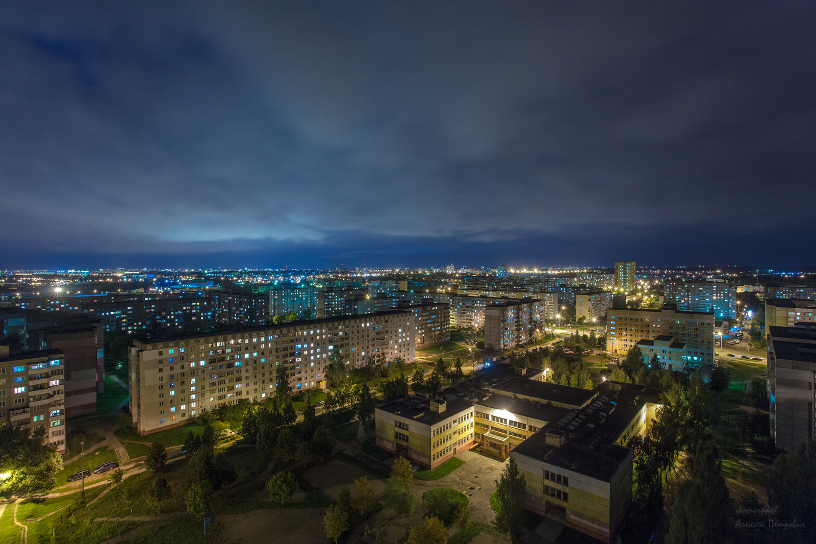 Shabany district Belarus Minsk - My, Minsk, Dormitory area, Night city, Shabany