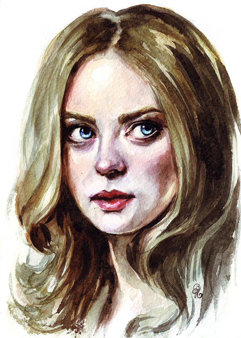 Portrait. Watercolor - My, Drawing, Watercolor, Portrait, Girls