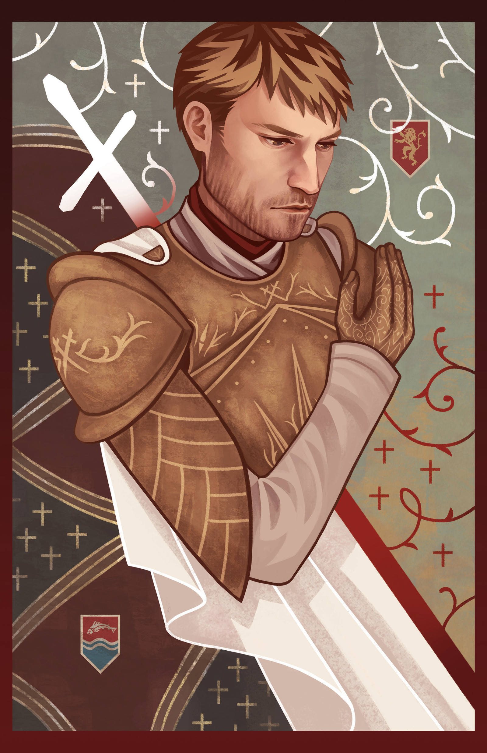 Game of Thrones Heroes By Annette Fanzhu - Game of Thrones, Sansa Stark, Petyr Baelish, Jaime Lannister, Art, Daenerys Targaryen, Jon Snow, Longpost